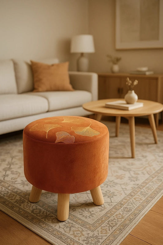 Puff Acolchado Asiento/Apoya pies Variedad de colores