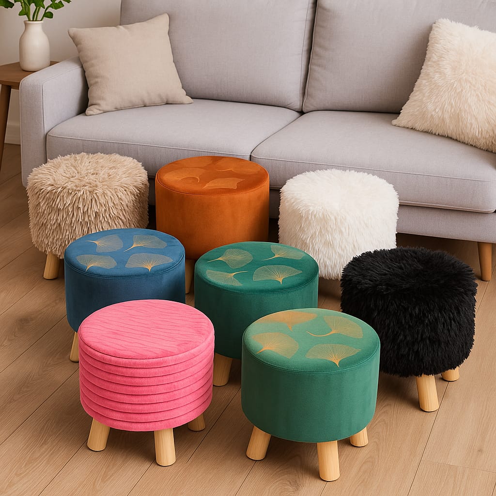 Colección de Puff acolchados