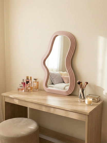 Espejo Decorativo Asimétrico Rosado