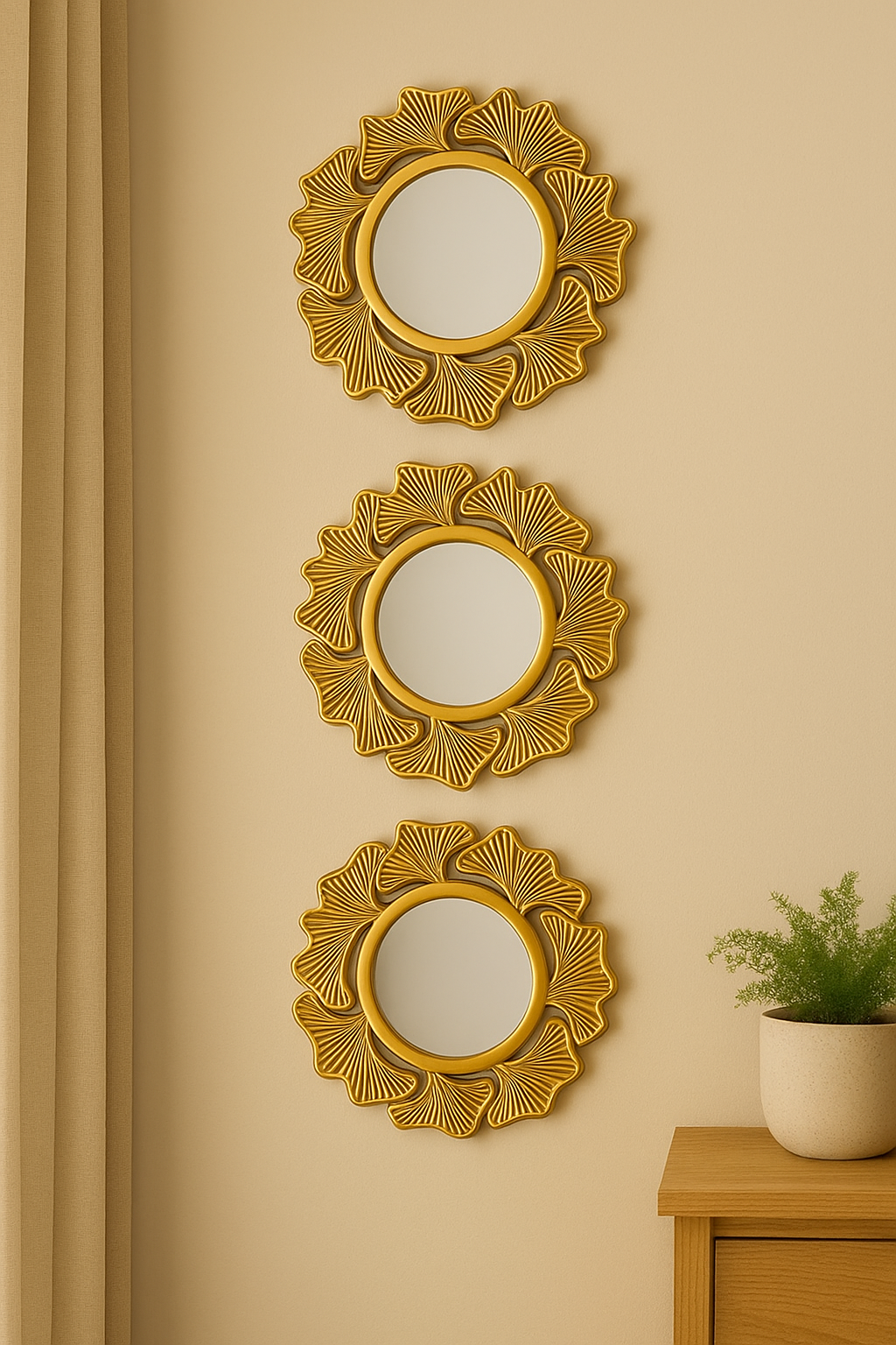 Espejos Decorativos Sol Dorado