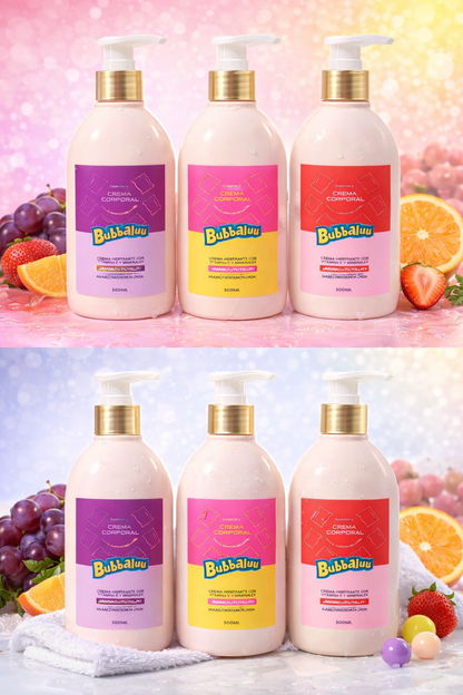 Crema Corporal Bubbaluu 500ml – Hidratación Profunda con Vitamina E y Minerales