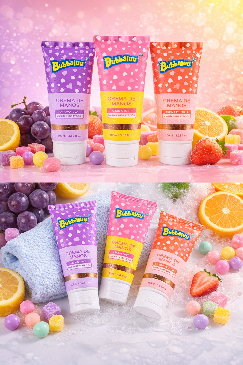 Crema de Manos Bubbaluu - Hidratación Máxima (100ml) 🍭✨