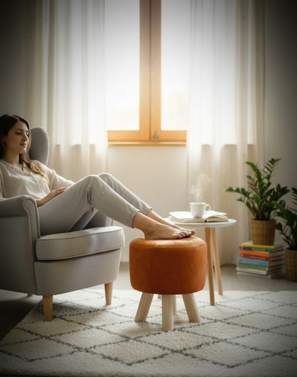 Puff Acolchado Asiento/Apoya pies Variedad de colores