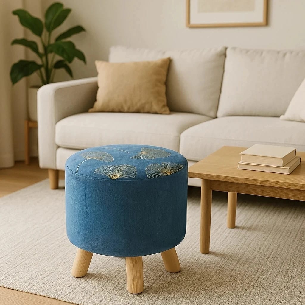 Puff Acolchado Asiento/Apoya pies Variedad de colores