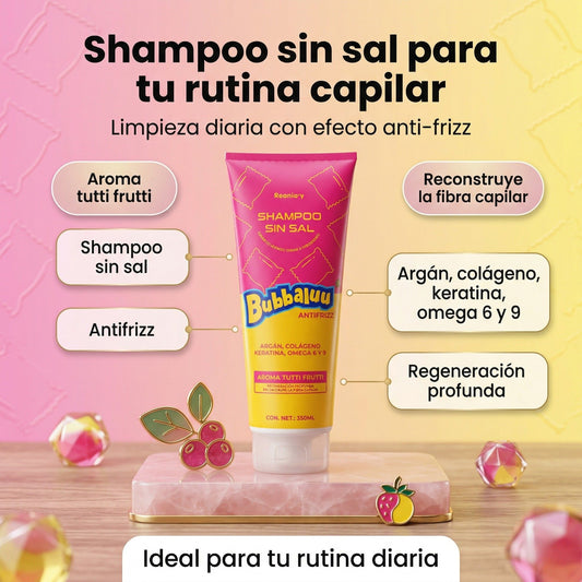 Cuidado Capilar Bubbaluu Tutti Frutti 🍬: Argán + Keratina para una Regeneración Profunda