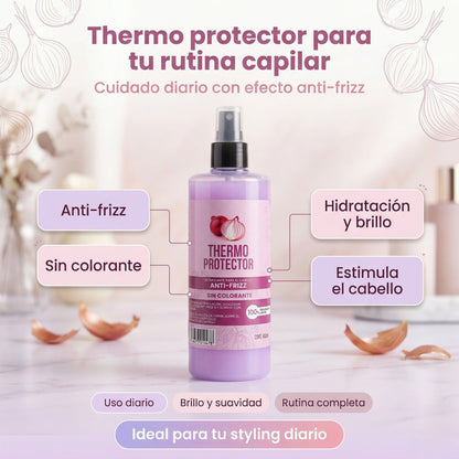 Tratamiento Estimulante Capilar de Cebolla: Shampoo + Bálsamo + Termoprotector 💜✨
