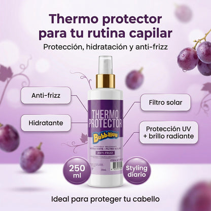 Cuidado Capilar Bubbaluu Uva🍇: Biotina + Ácido Hialurónico para Reconstrucción y Brillo Extremo